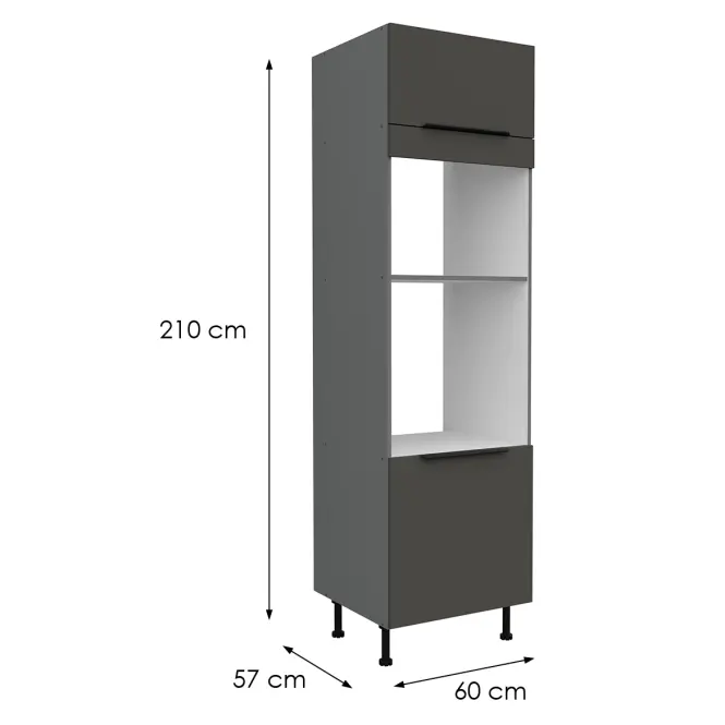 Kuchynská skrinka Aria-Gr/Ant Anti Fingerprint 60dpm-215 2f
