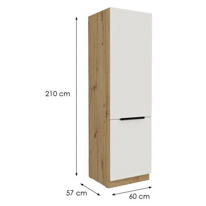 Kuchynská skrinka Aria-Wh/Ar Anti Fingerprint 60dk-210 2f