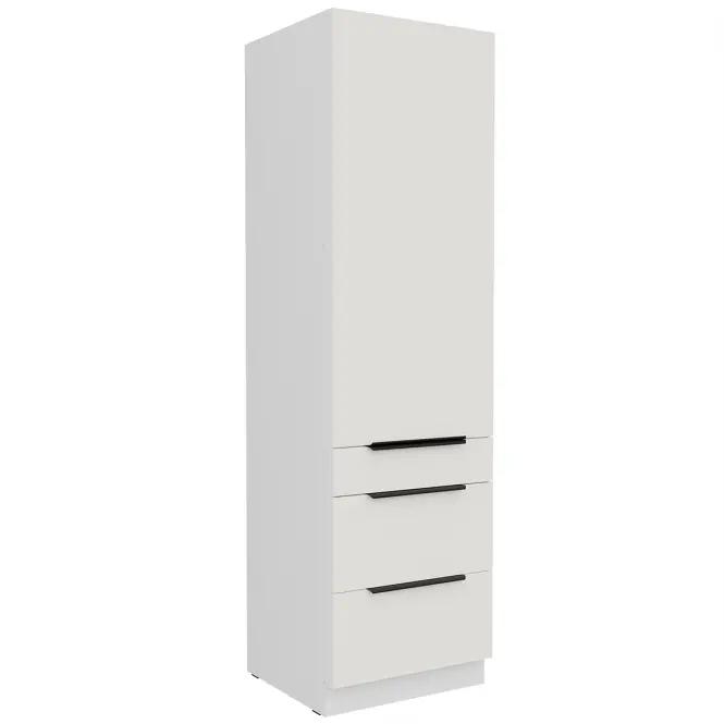 Kuchynská skrinka Aria-Wh/Wh Anti Fingerprint 60dks-210 1f 3s