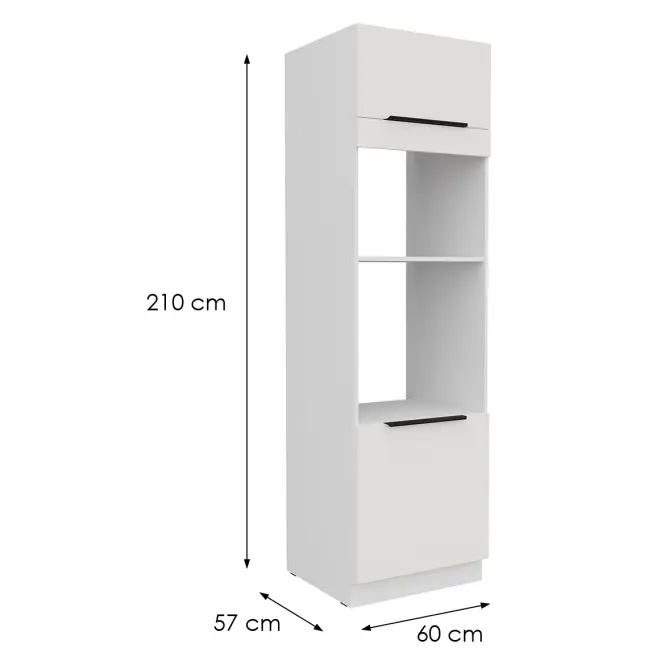 Kuchynská skrinka Aria-Wh/Wh Anti Fingerprint 60dpm-210 2f