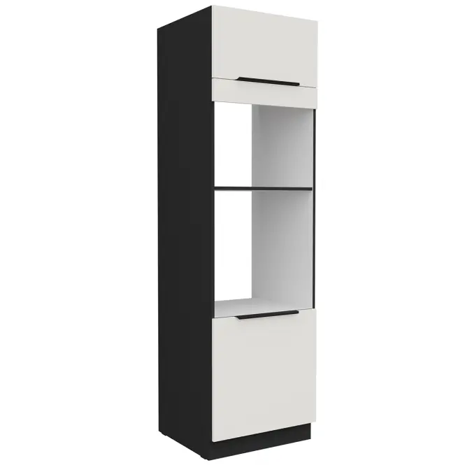 Kuchynská skrinka Aria-Wh/Bl Anti Fingerprint 60dpm-210 2f