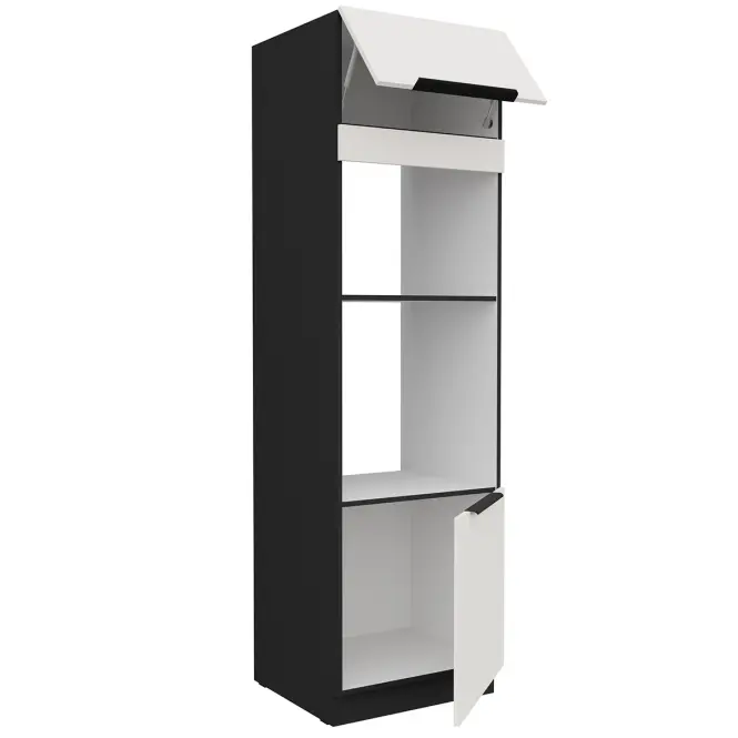 Kuchynská skrinka Aria-Wh/Bl Anti Fingerprint 60dpm-210 2f