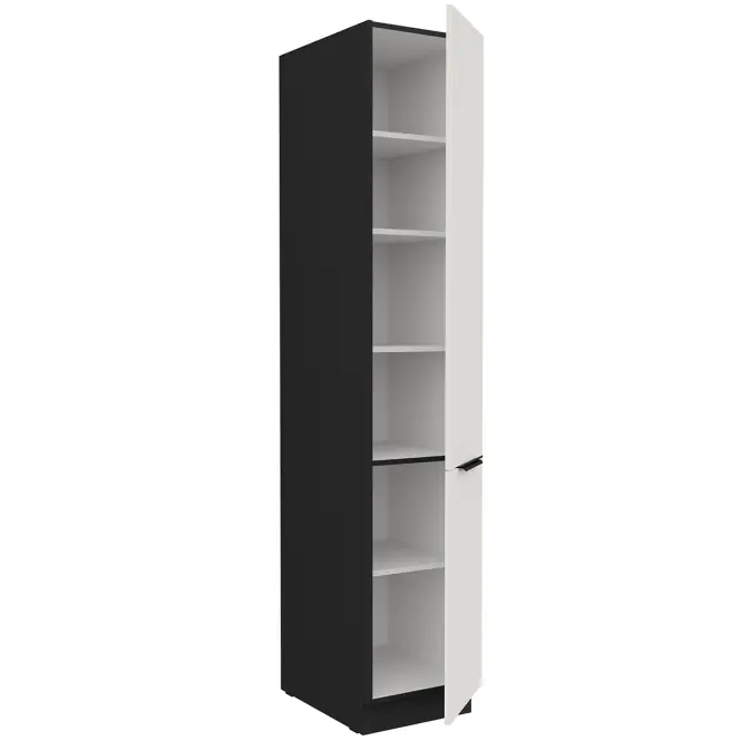 Kuchynská skrinka Aria-Wh/Bl Anti Fingerprint 40dk-210 2f
