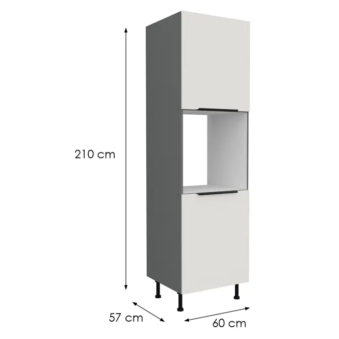 Kuchynská skrinka Aria-Wh/Ant Anti Fingerprint 60dp-215 2f