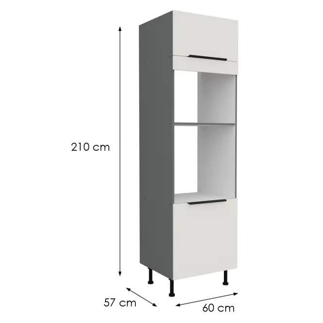 Kuchynská skrinka Aria-Wh/Ant Anti Fingerprint 60dpm-215 2f