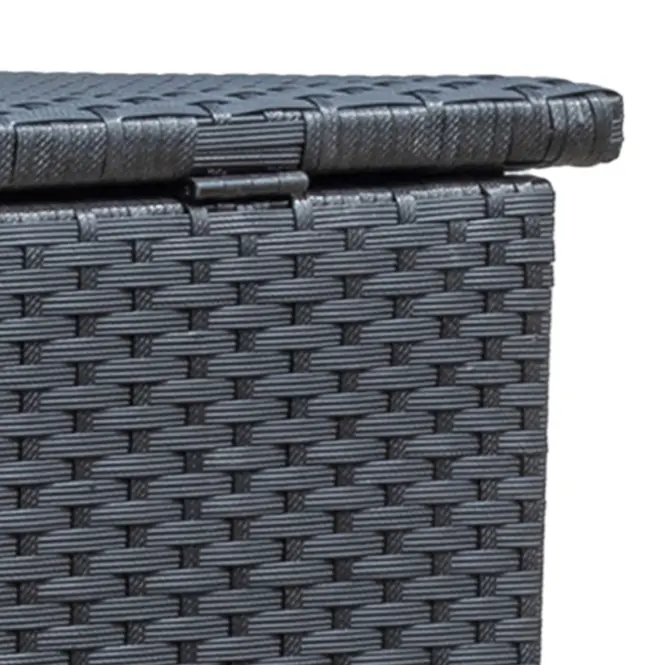 Záhradný box Tejn z technorattanu 55x64x136 čierny,6
