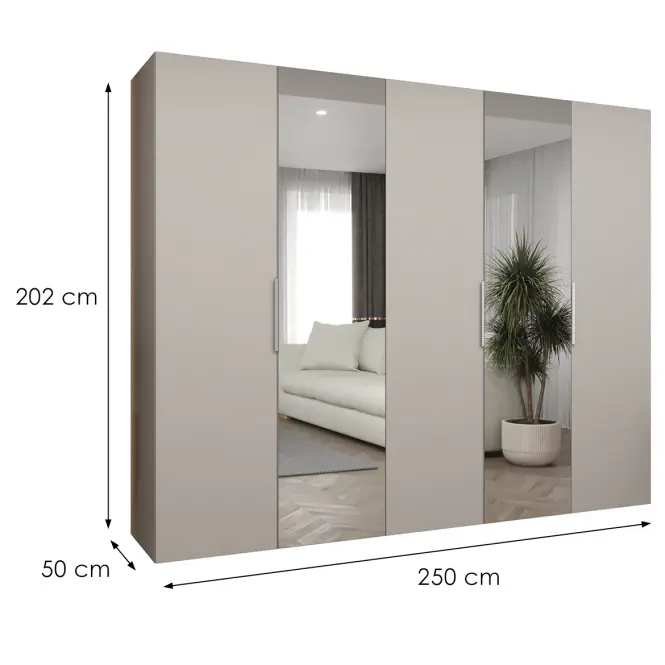 Skriňa Marbella II 250 kašmír/kašmír