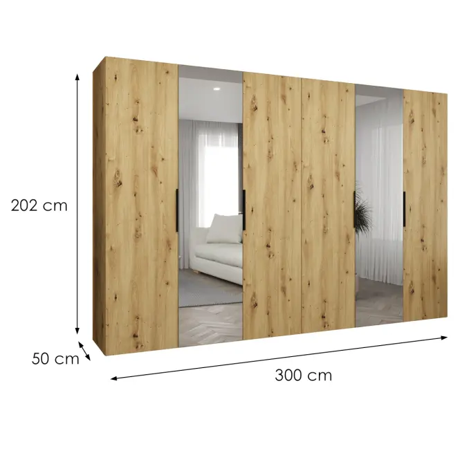 Skriňa Marbella II 300 artisan čierna