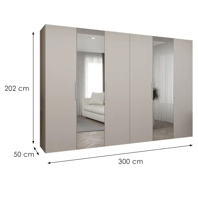 Skriňa Marbella II 300 kašmír/kašmír,2