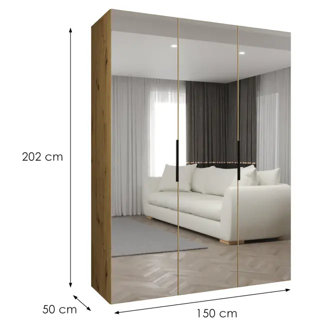 Skriňa Marbella III 150 artisan čierna