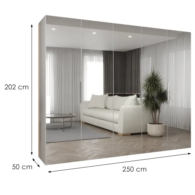 Skriňa Marbella III 250 biela/kašmír