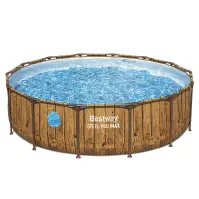 Bazén rámový s filtráciou 4,27 x 1,07 m drevený vzor BESTWAY 561JM