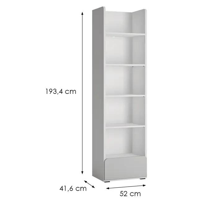 Regál 1s Flexi Flxr01 Biela ​​Alpin / Billbergia Mdf