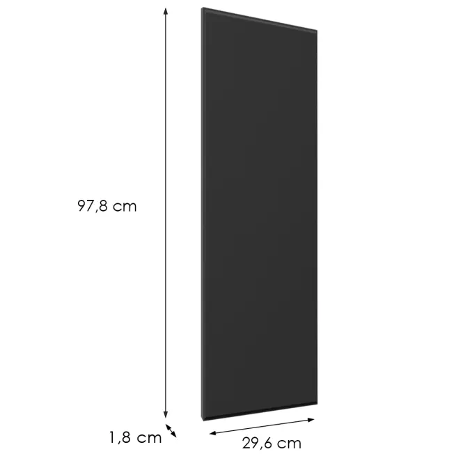 Čelo skrinky Luxeo F16-G30(100) tenký rám black