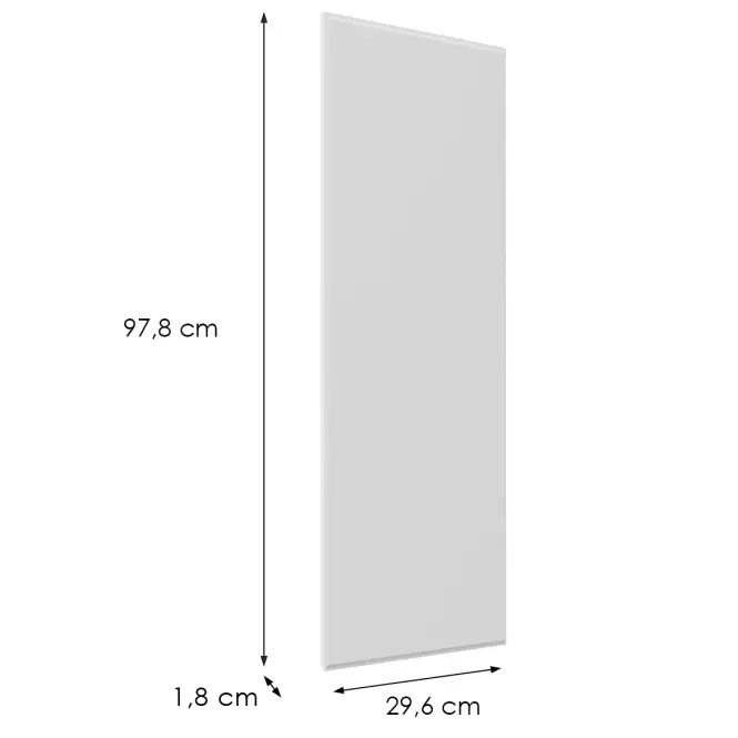 Čelo skrinky Luxeo F16-G30(100) tenký rám white