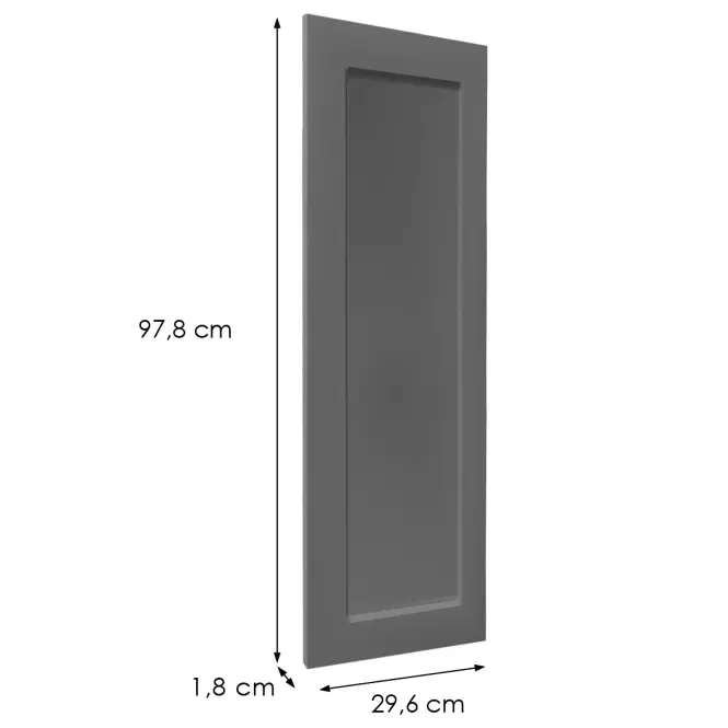 Čelo skrinky Luxeo F15-G30(100) rám dark grey