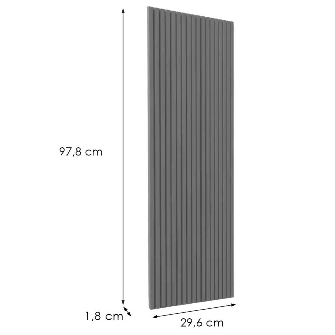Čelo skrinky Luxeo F14-G30(100) ryfla dark grey