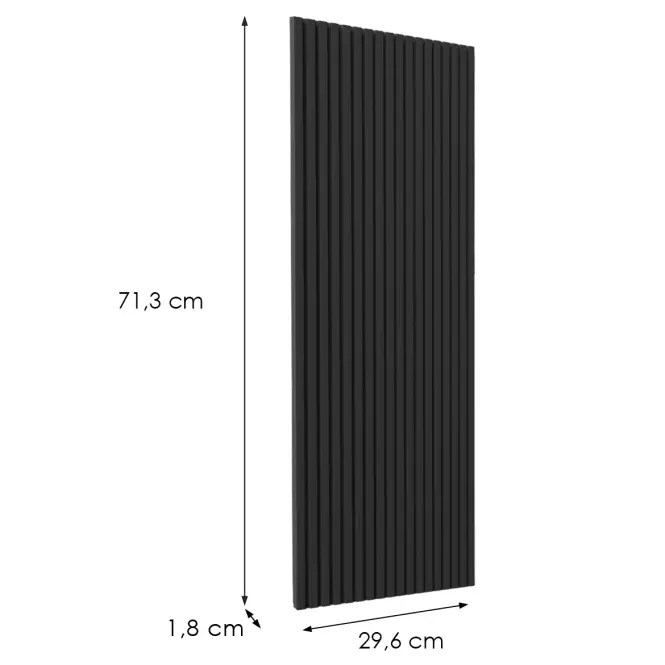 Čelo skrinky Luxeo F14-G30(72) ryfla black
