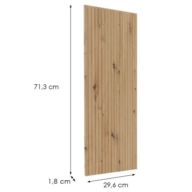 Čelo skrinky Luxeo F14-G30(72) ryfla dub