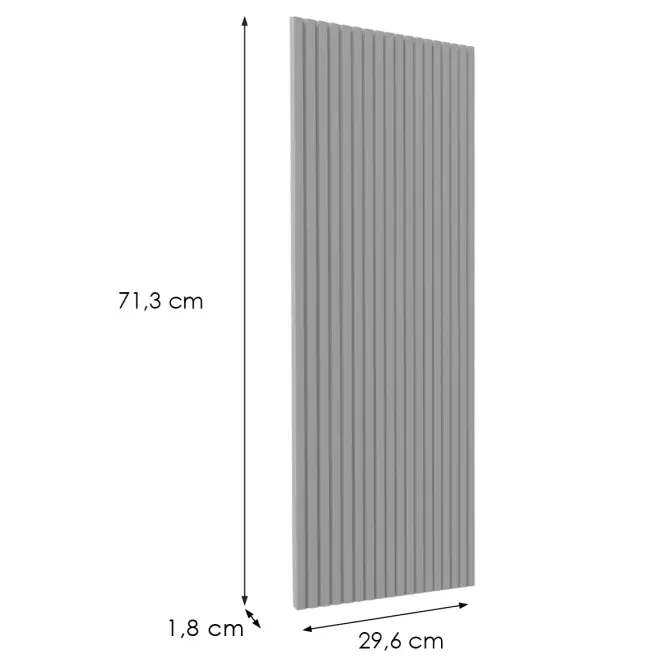Čelo skrinky Luxeo F14-G30(72) ryfla grey