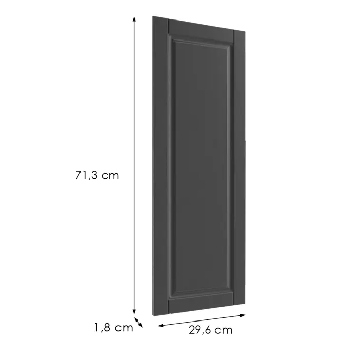 Čelo skrinky Luxeo F13-G30(72) hampton dark grey
