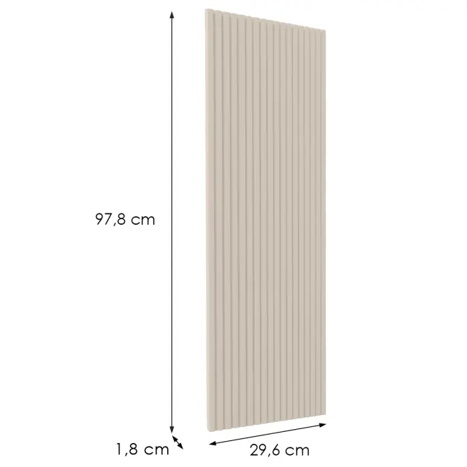 Čelo skrinky Luxeo F14-G30(100) ryfla kašmír