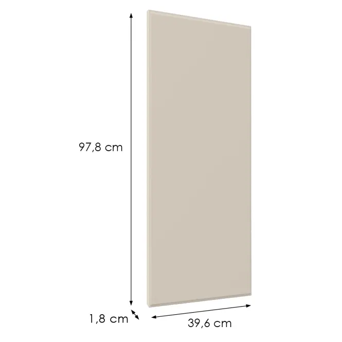 Čelo skrinky Luxeo F16-G40(100) tenký rám kašmír