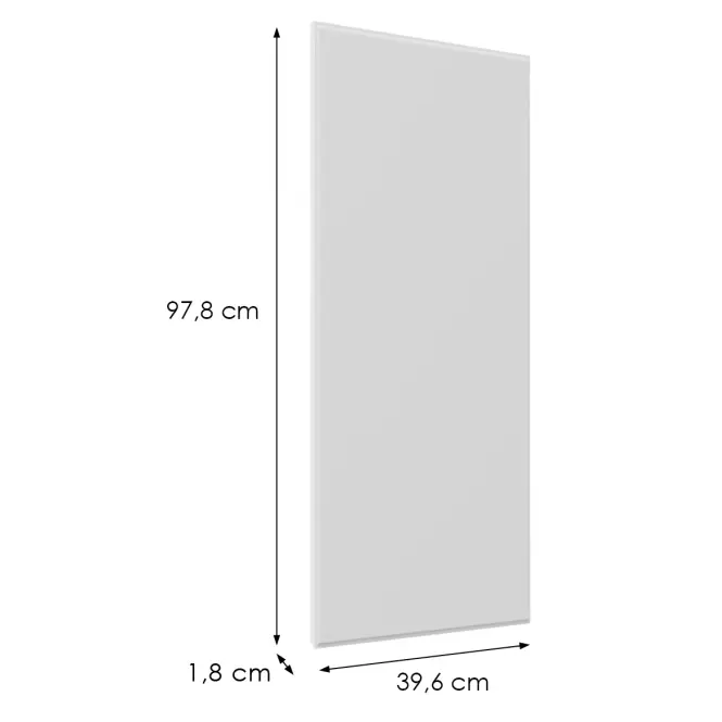 Čelo skrinky Luxeo F16-G40(100) tenký rám white