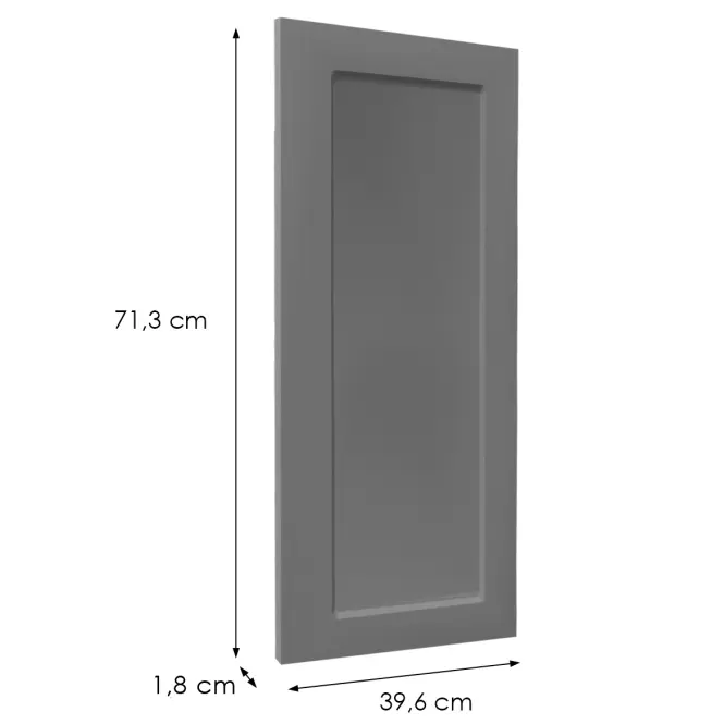 Čelo skrinky Luxeo F15-G40(72) rám dark grey
