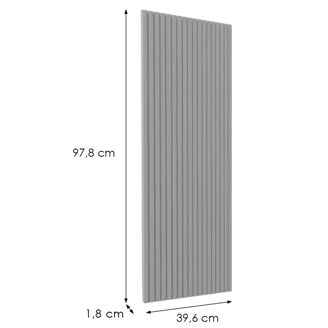 Čelo skrinky Luxeo F14-G40(100) ryfla grey