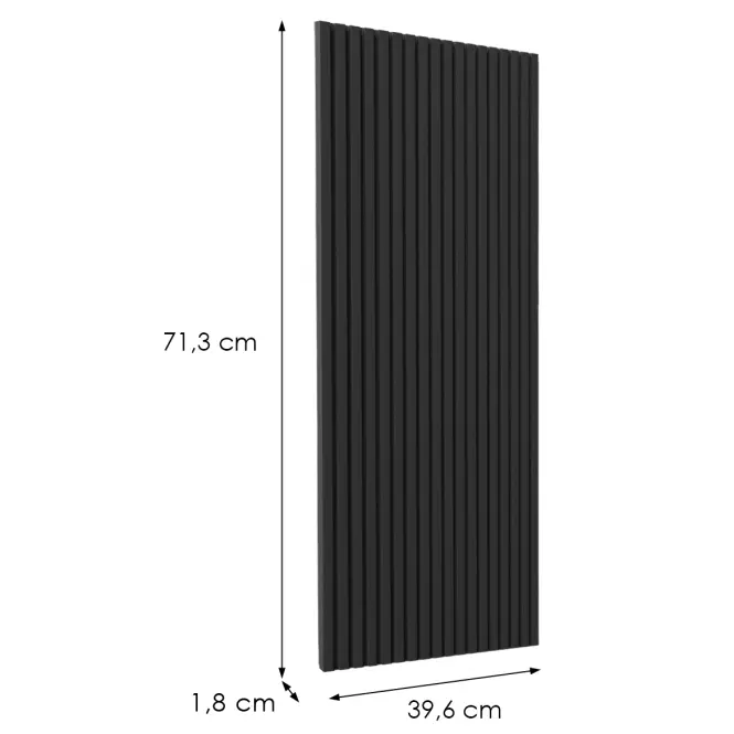 Čelo skrinky Luxeo F14-G40(72) ryfla black