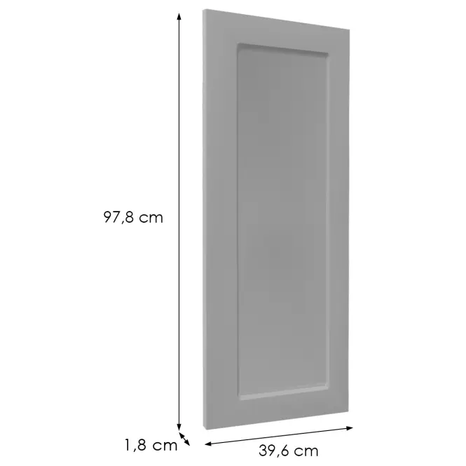Čelo skrinky Luxeo F15-G40(100) rám grey