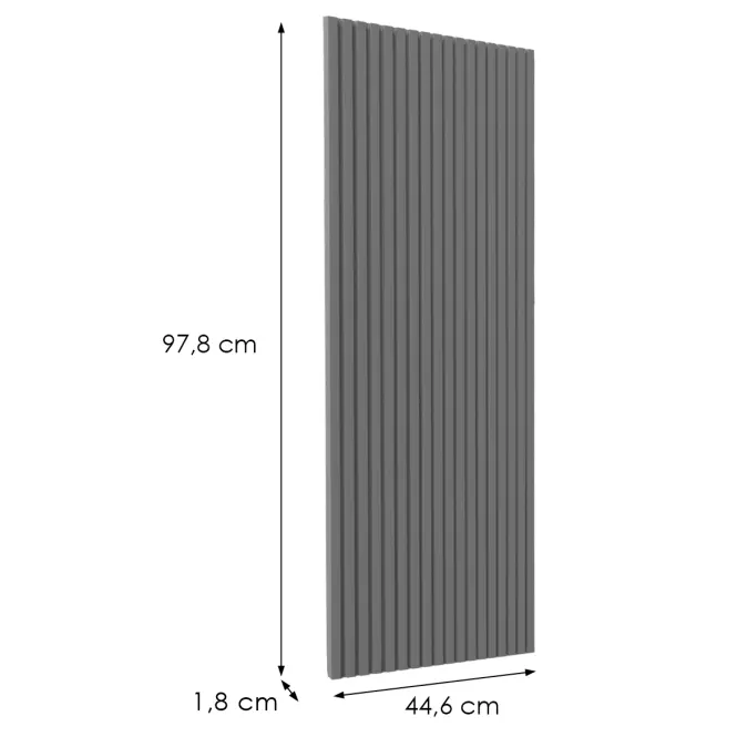 Čelo skrinky Luxeo F14-G45(100) ryfla dark grey