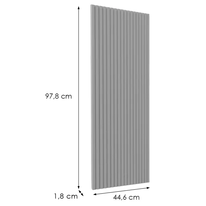 Čelo skrinky Luxeo F14-G45(100) ryfla grey