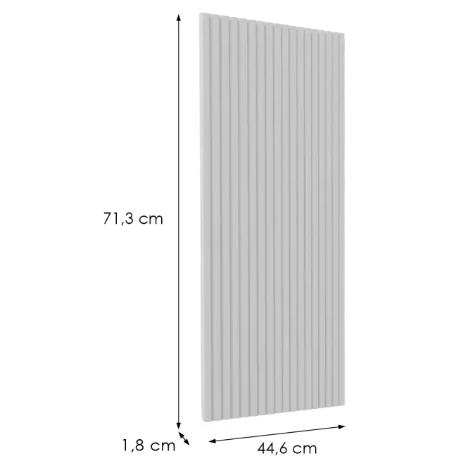 Čelo skrinky Luxeo F14-G45(72) ryfla white