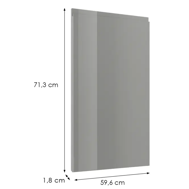 Čelo skrinky Luxeo F02-G60(72) grey lak