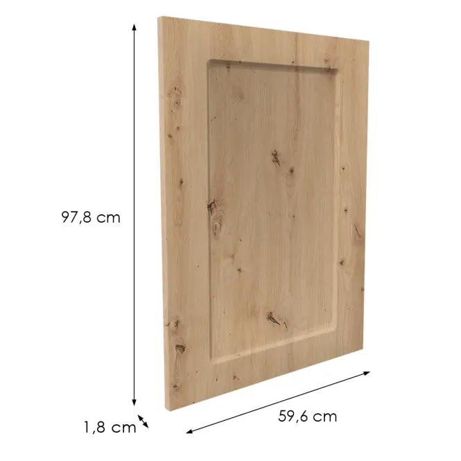 Čelo skrinky Luxeo F15-G60(100) rám dub