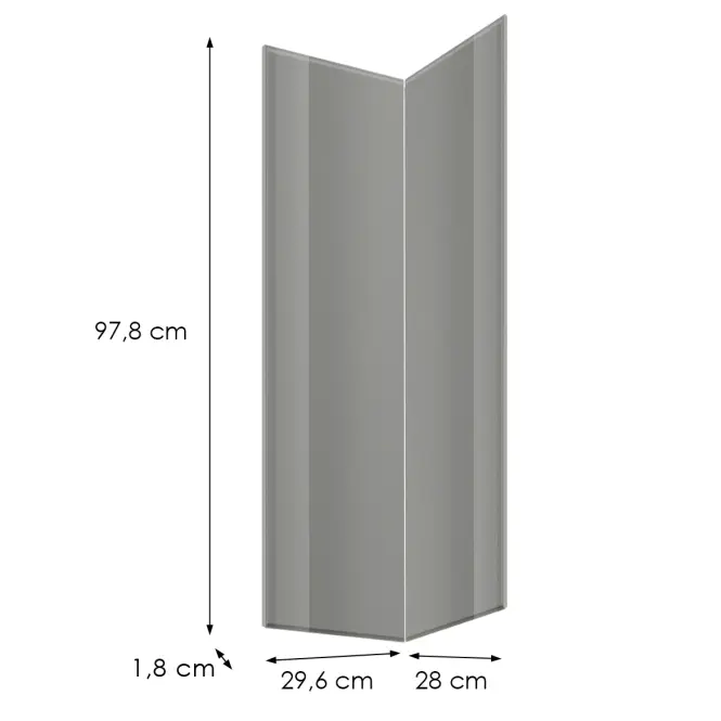 Čelo skrinky Luxeo F02-G60N2(100) grey lak