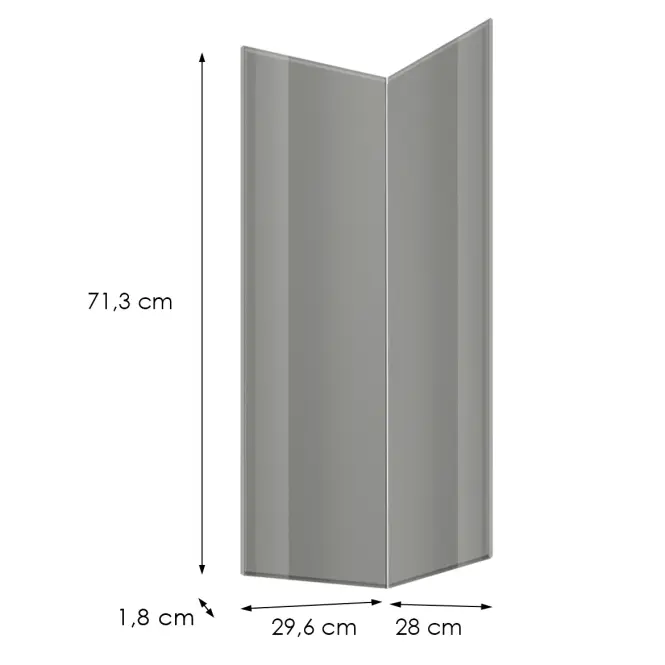 Čelo skrinky Luxeo F02-G60N2(72) grey lak