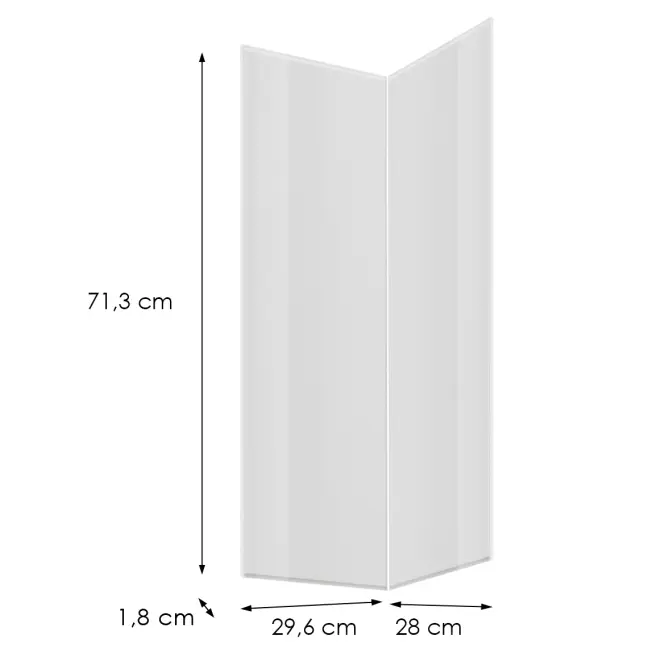 Čelo skrinky Luxeo F02-G60N2(72) white lak