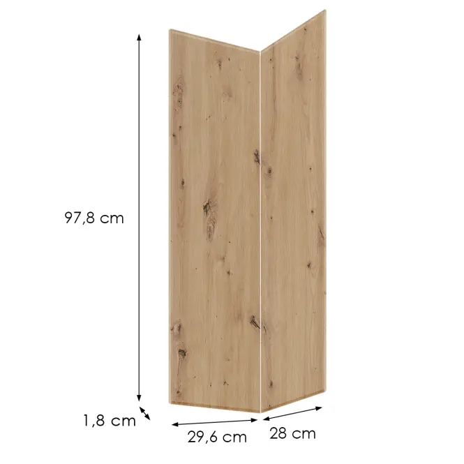 Čelo skrinky Luxeo F16-G60N2(100) tenký rám dub