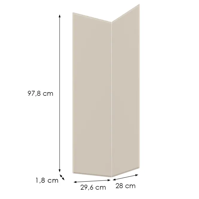 Čelo skrinky Luxeo F16-G60N2(100) tenký rám kašmír