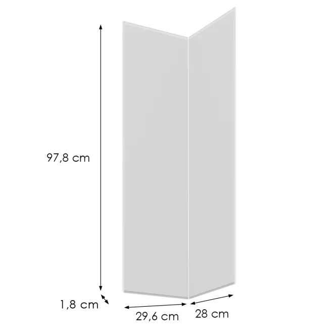 Čelo skrinky Luxeo F16-G60N2(100) tenký rám white