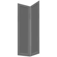 Čelo skrinky Luxeo F15-G60N2(100) rám dark grey