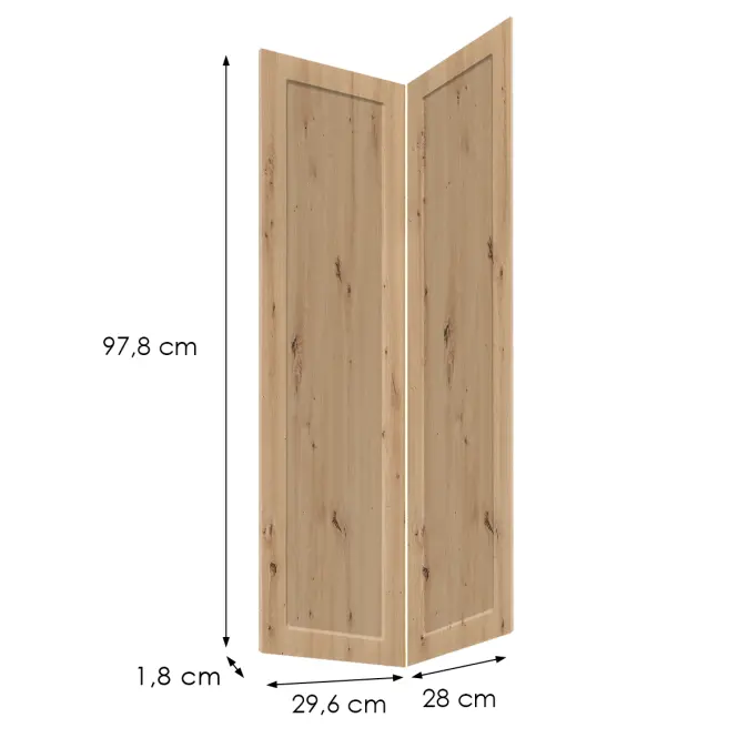 Čelo skrinky Luxeo F15-G60N2(100) rám dub