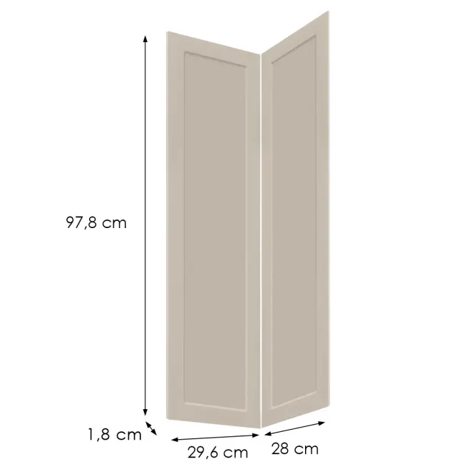 Čelo skrinky Luxeo F15-G60N2(100) rám kašmír