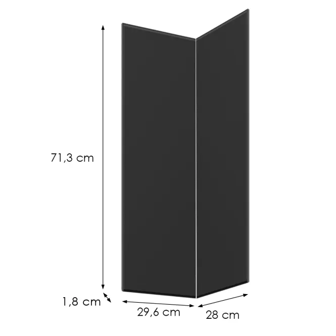 Čelo skrinky Luxeo F16-G60N2(72) tenký rám black