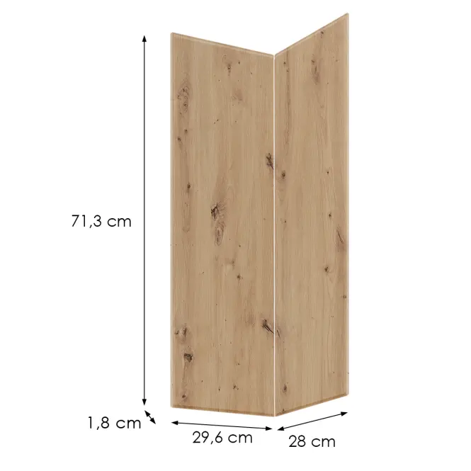 Čelo skrinky Luxeo F16-G60N2(72) tenký rám dub