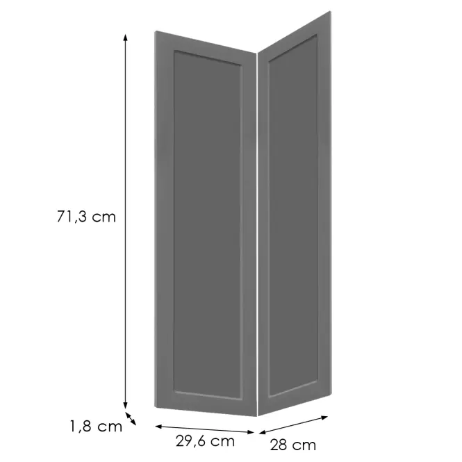 Čelo skrinky Luxeo F15-G60N2(72) rám dark grey