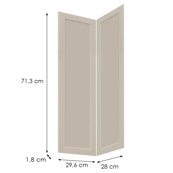 Čelo skrinky Luxeo F15-G60N2(72) rám kašmír